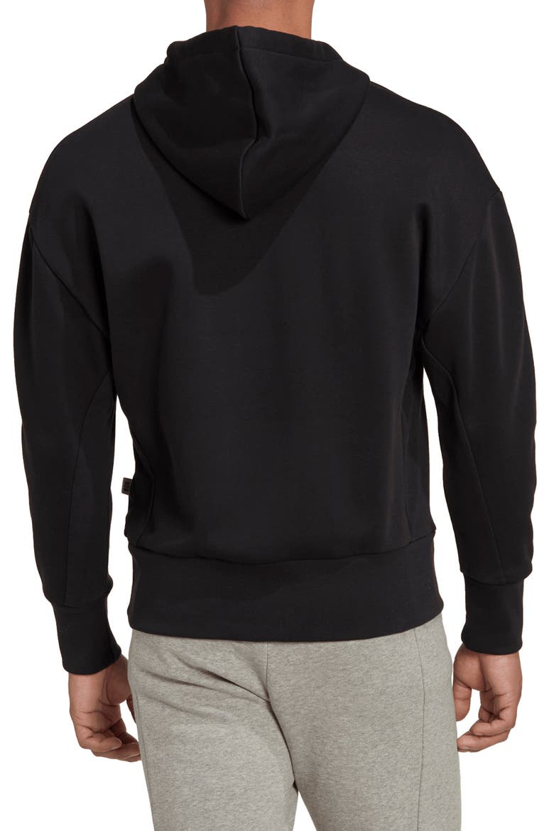 Studio Lounge Fleece Hoodie, Alternate, color, BLACK