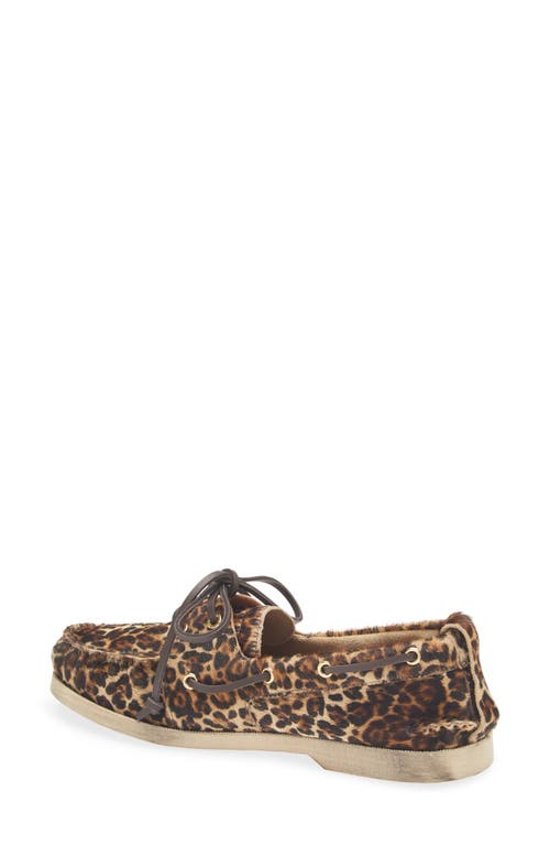 Golden Goose Genuine Calf Hair Boat Shoe In Multi