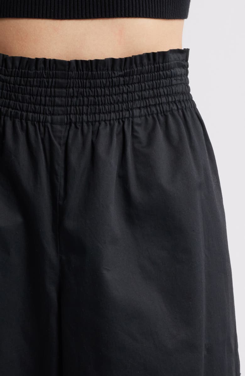 Solid & Striped Twyla Wide Leg Cotton Pants, Alternate, color, Noir