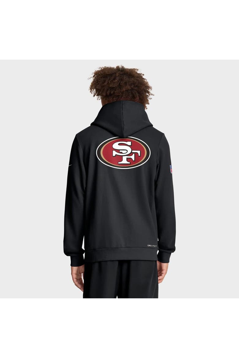Men's Nike Black San Francisco 49ers Sideline Standard Issue Utility Player Dri-FIT Full-Zip Hoodie, Alternate, color, Black