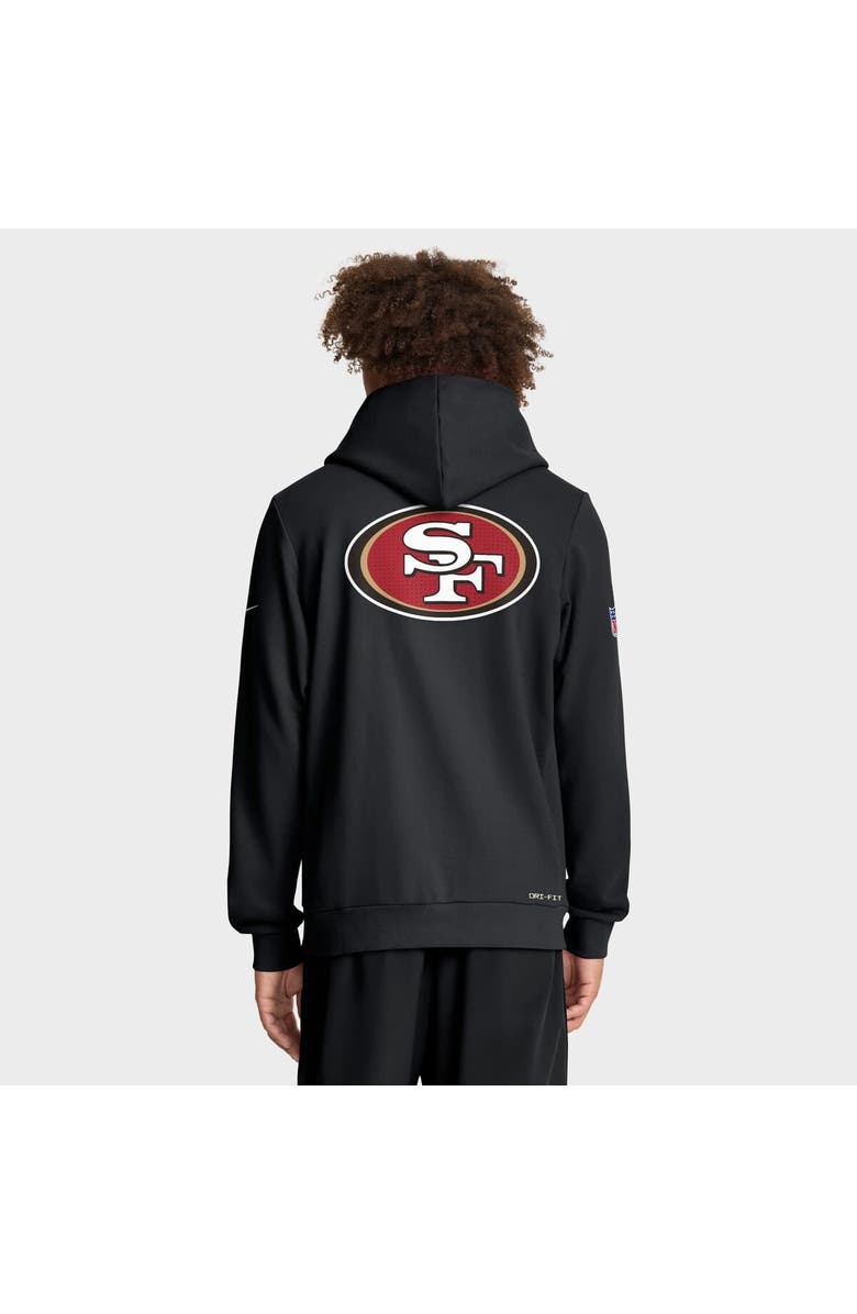 Nike Men's Nike Black San Francisco 49ers Sideline Standard Issue Utility Player Dri-FIT Full-Zip Hoodie, Alternate, color, Black
