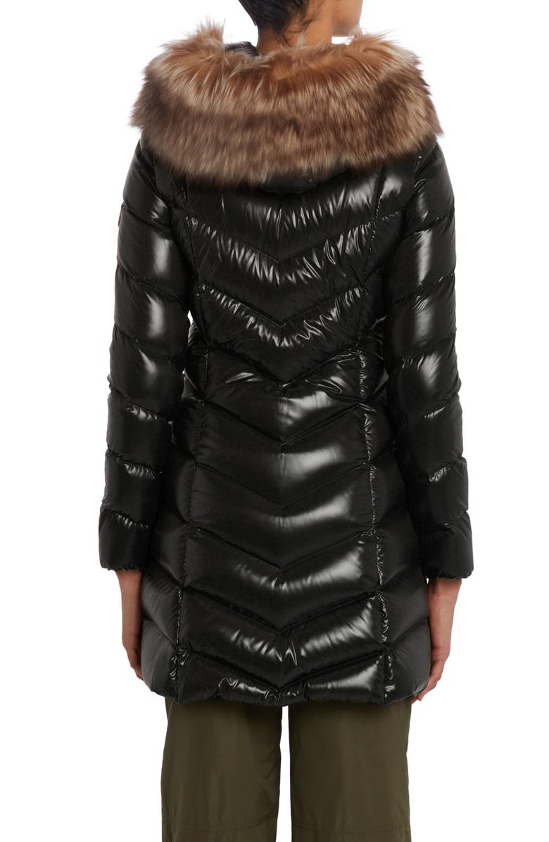Moncler Marre Quilted Down Coat with Removable Genuine Shearling Trim, Alternate, color, 