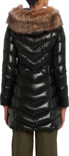 【MONCLER】MARRE ロング ダウン ジャケット Moncler Marre Quilted Down Coat with Removable Genuine