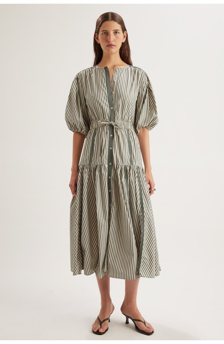 Merlette Eliane Stripe Dress, Alternate, color, Cedar Stripe
