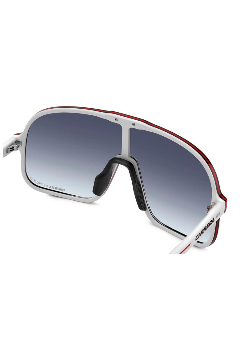 C Sport 99mm Gradient Shield Sunglasses, Alternate, color, WHITE/ DK BLUE SF