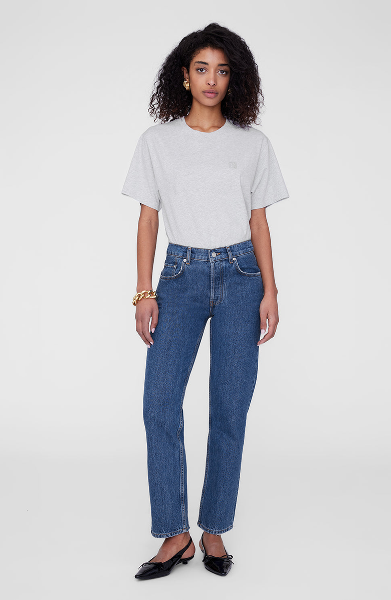 ANINE BING Lili Tee Framed Monogram, Main, color, 