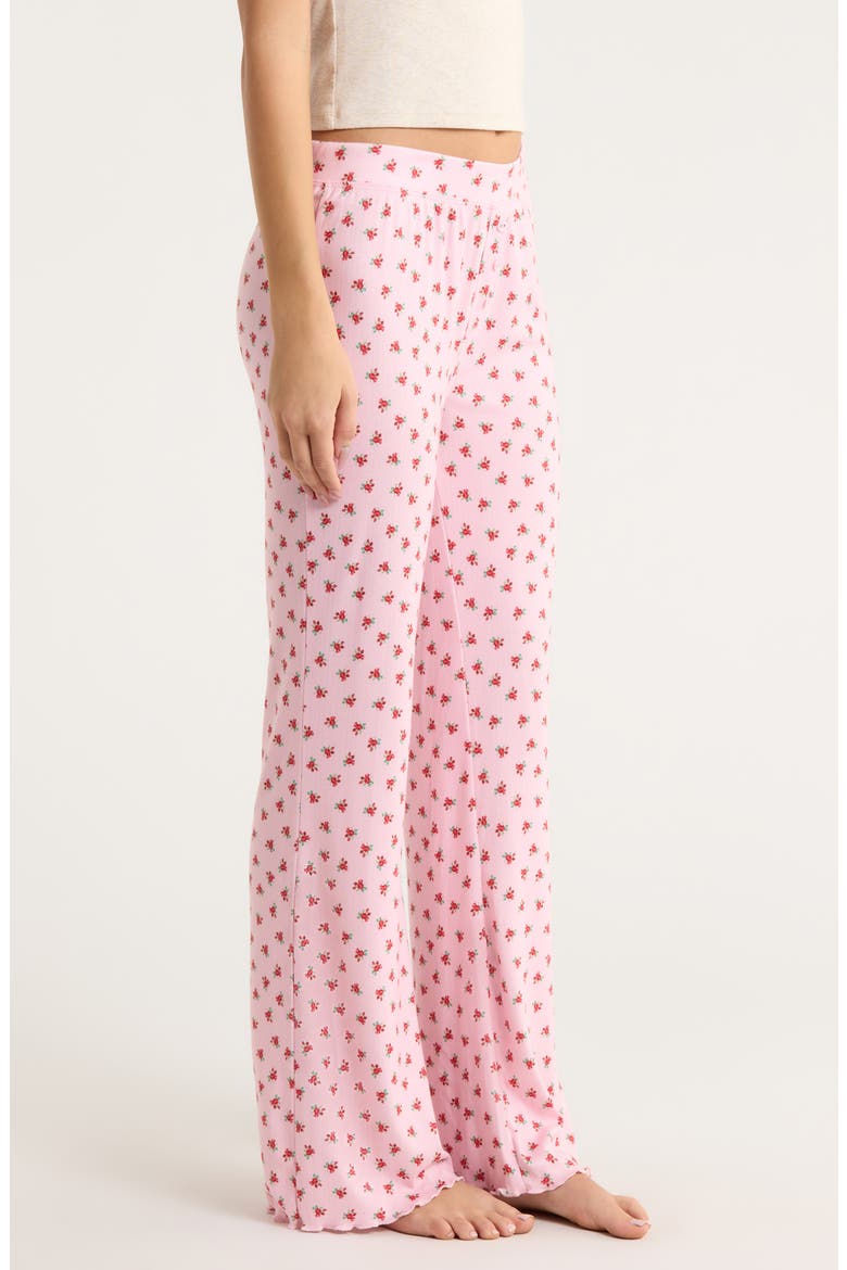 Crazy for the Holidays Brushed Pointelle Pajama Pants, Alternate, color, PINK