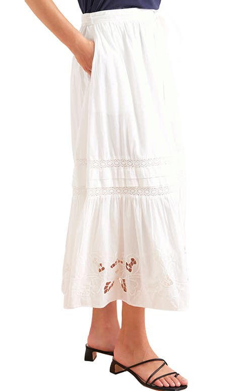 Paneros Clothing Stevie Lace Inset Embroidered Skirt