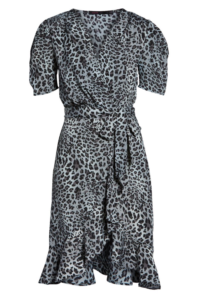 Linda Animal Print Faux Wrap Dress, Alternate, color, LINDA