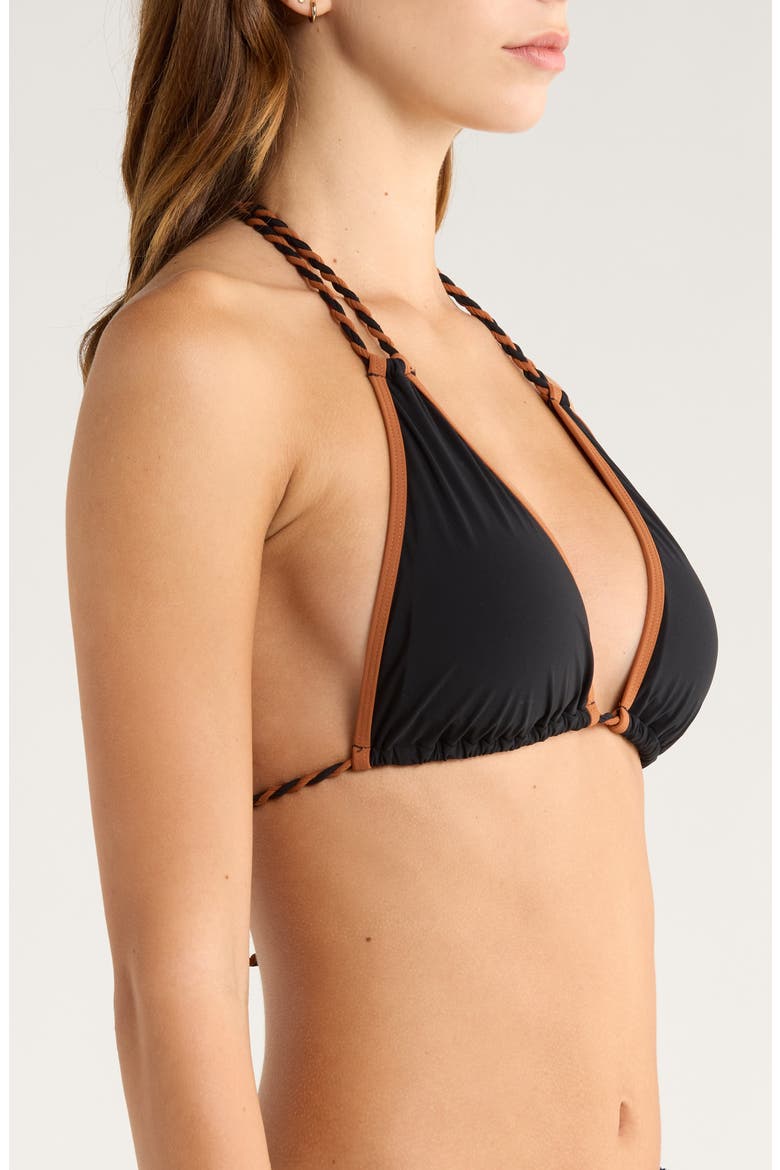 Effie Bikini Top, Alternate, color, BLACK/ BROWN
