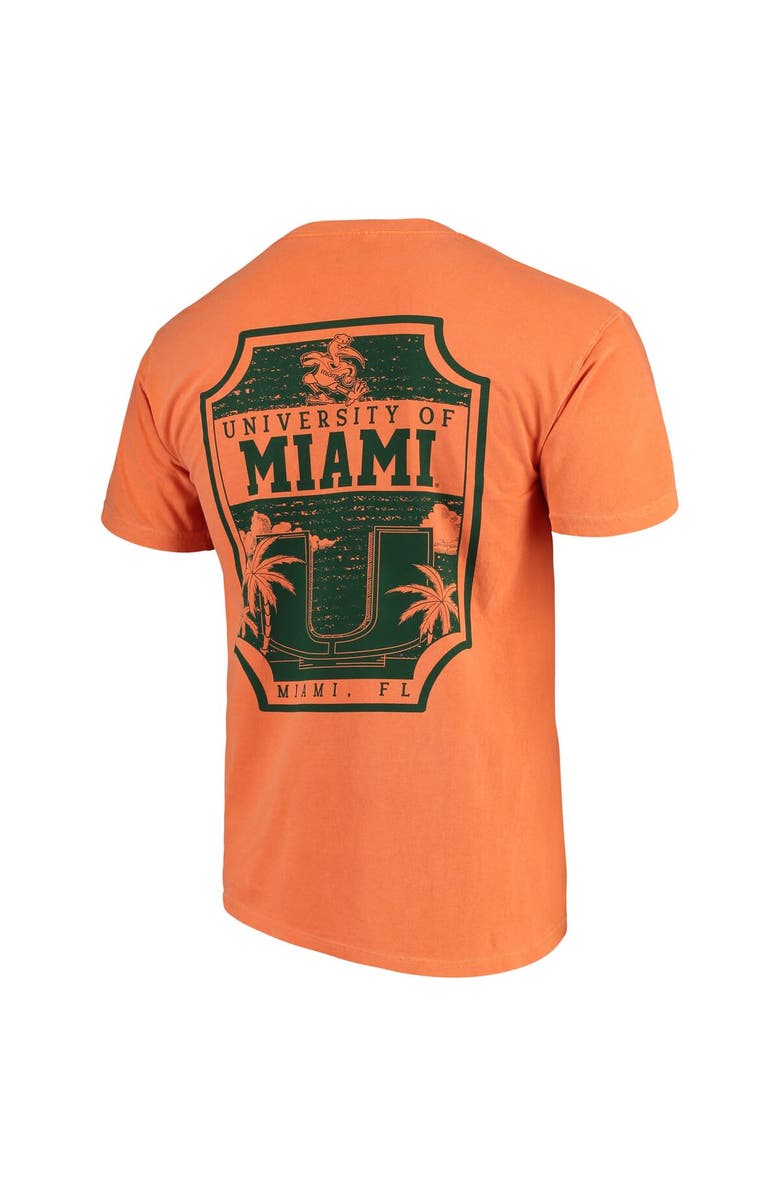 IMAGE ONE Men's Orange Miami Hurricanes Comfort Colors Campus Icon T-Shirt, Alternate, color,