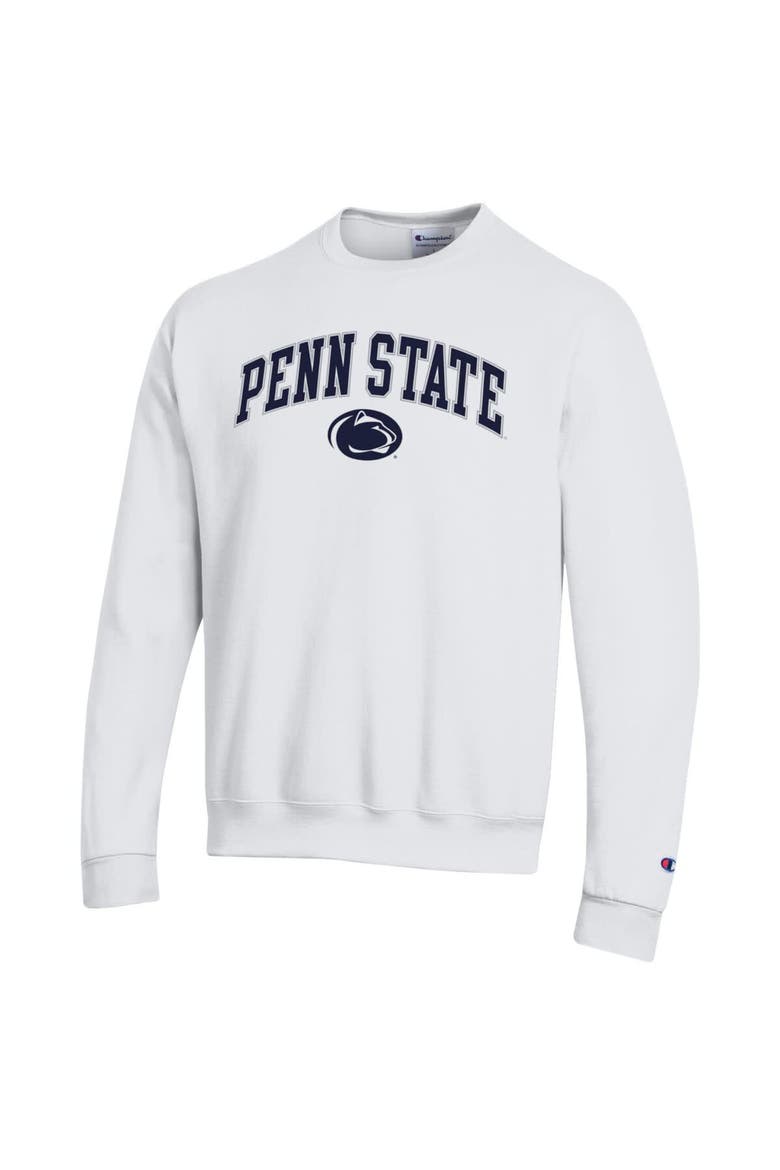 Men's Champion  White Penn State Nittany Lions Arch Over Logo Pullover Sweatshirt, Alternate, color, White