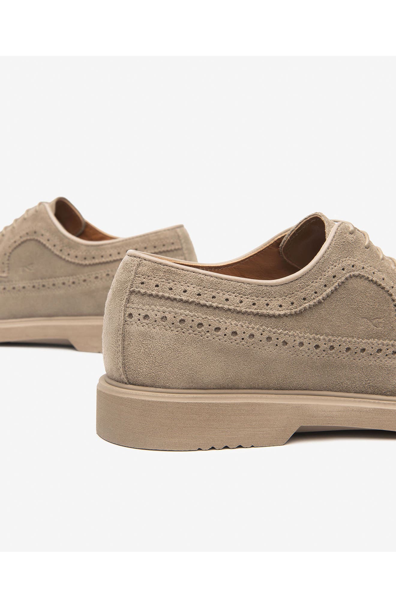 NeroGiardini Wingtip Derby, Alternate, color, Taupe
