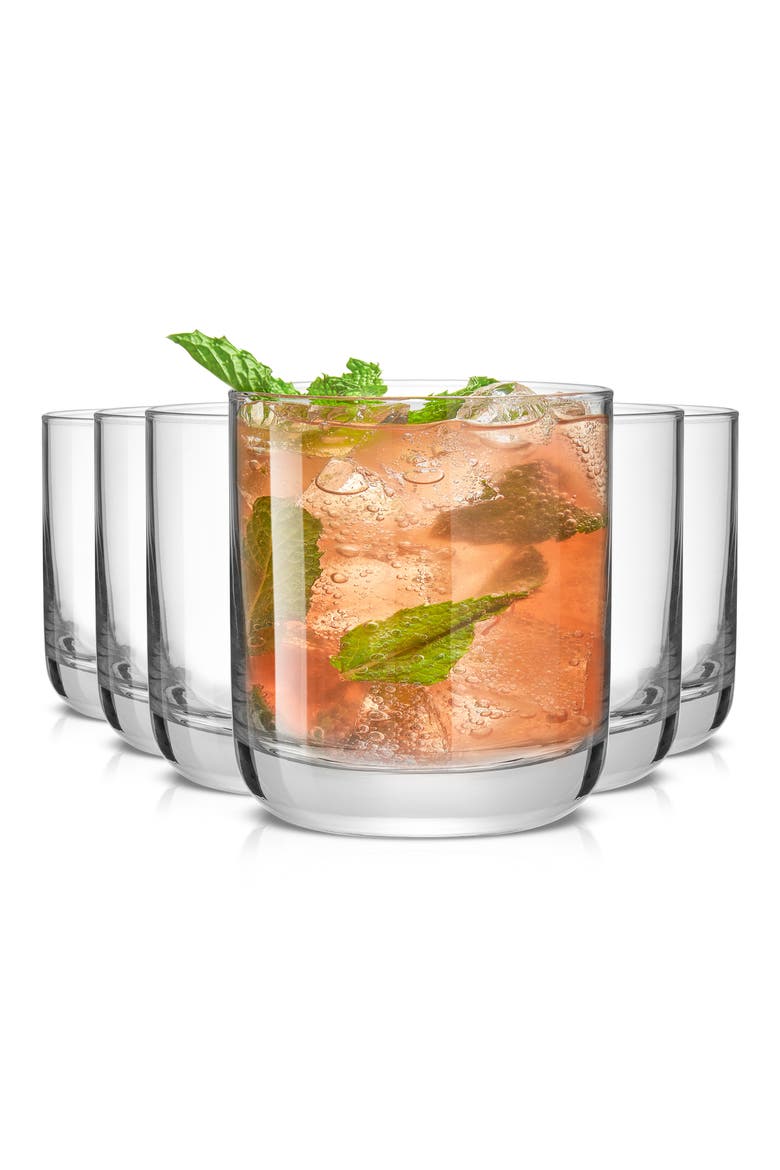 Faye Set of 6 Double Old Fashioned Glasses, Main, color, CLEAR