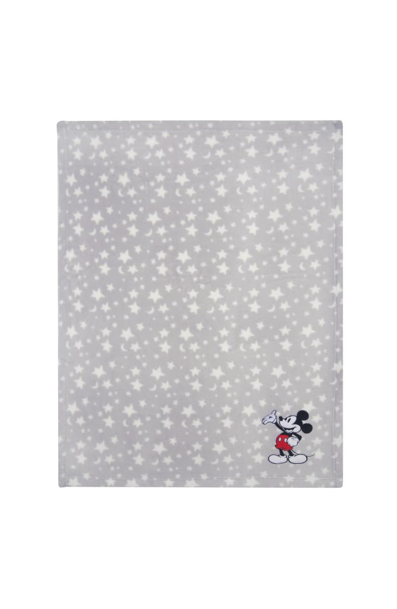 Lambs & Ivy Disney Baby Mickey Mouse Stars Soft Fleece Baby Blanket, Alternate, color, 
