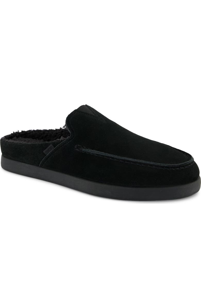 TOMS Alonso Fleece Lined Mule, Main, color, Black