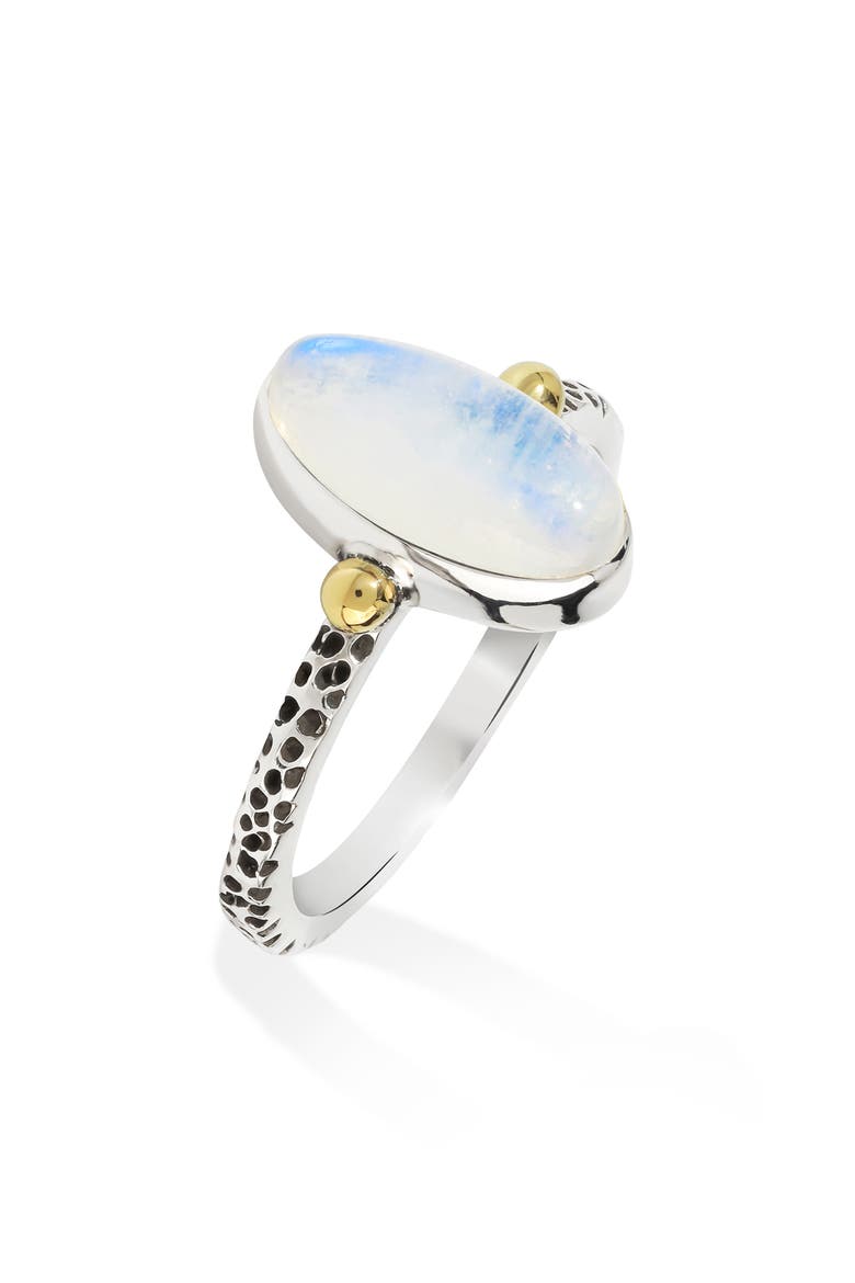 Sterling Silver Oval Ring, Alternate, color, WHITE