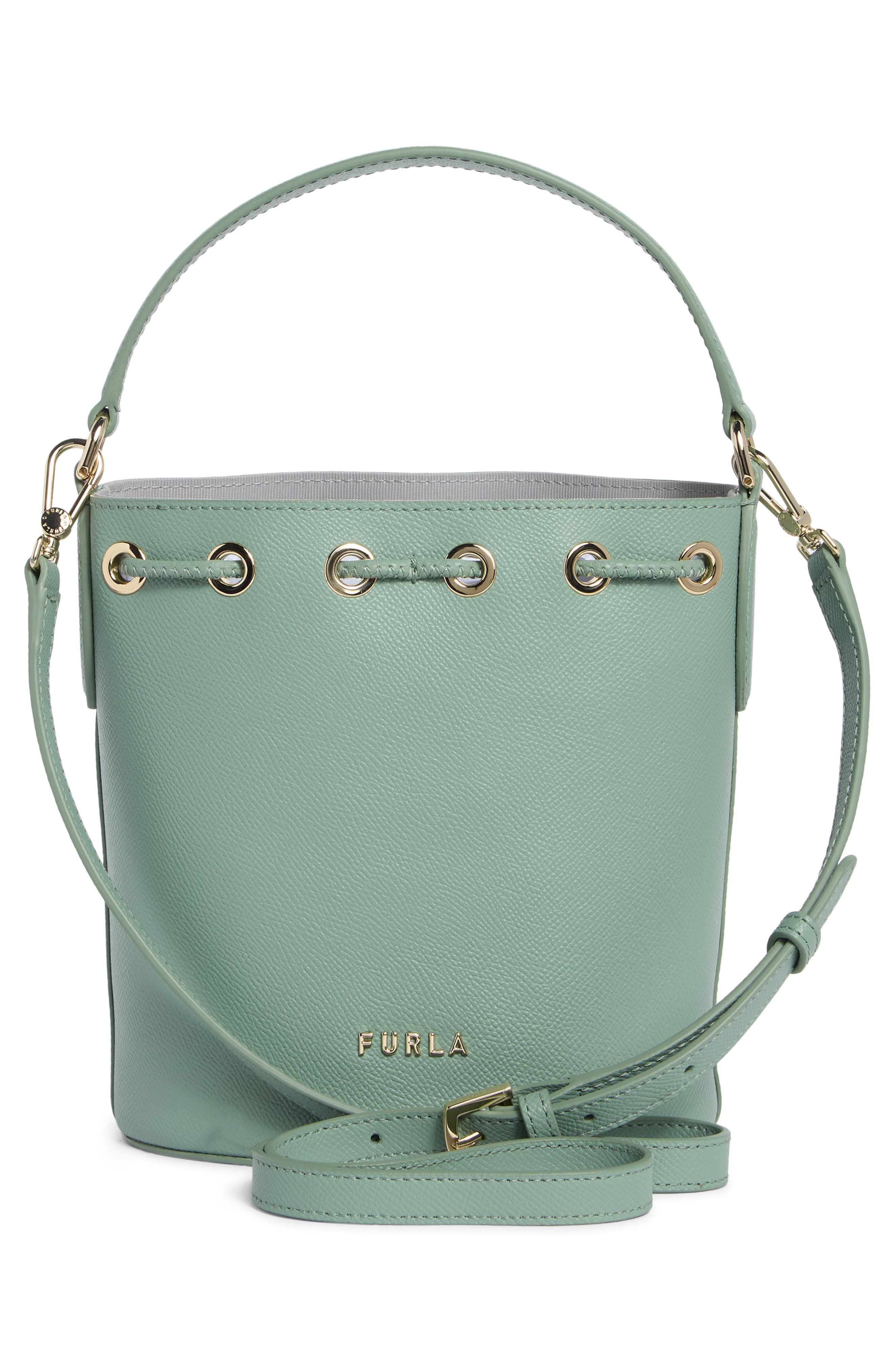 Clio Mini Drawstring Bucket Bag, Alternate, color, MINERAL GREEN