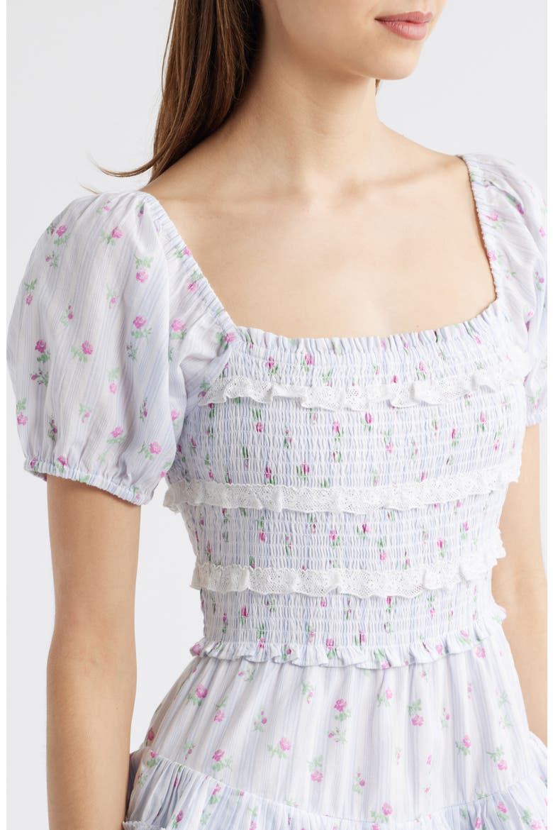 Fellows Ruffle Minidress, Alternate, color, COASTLINE BLUE