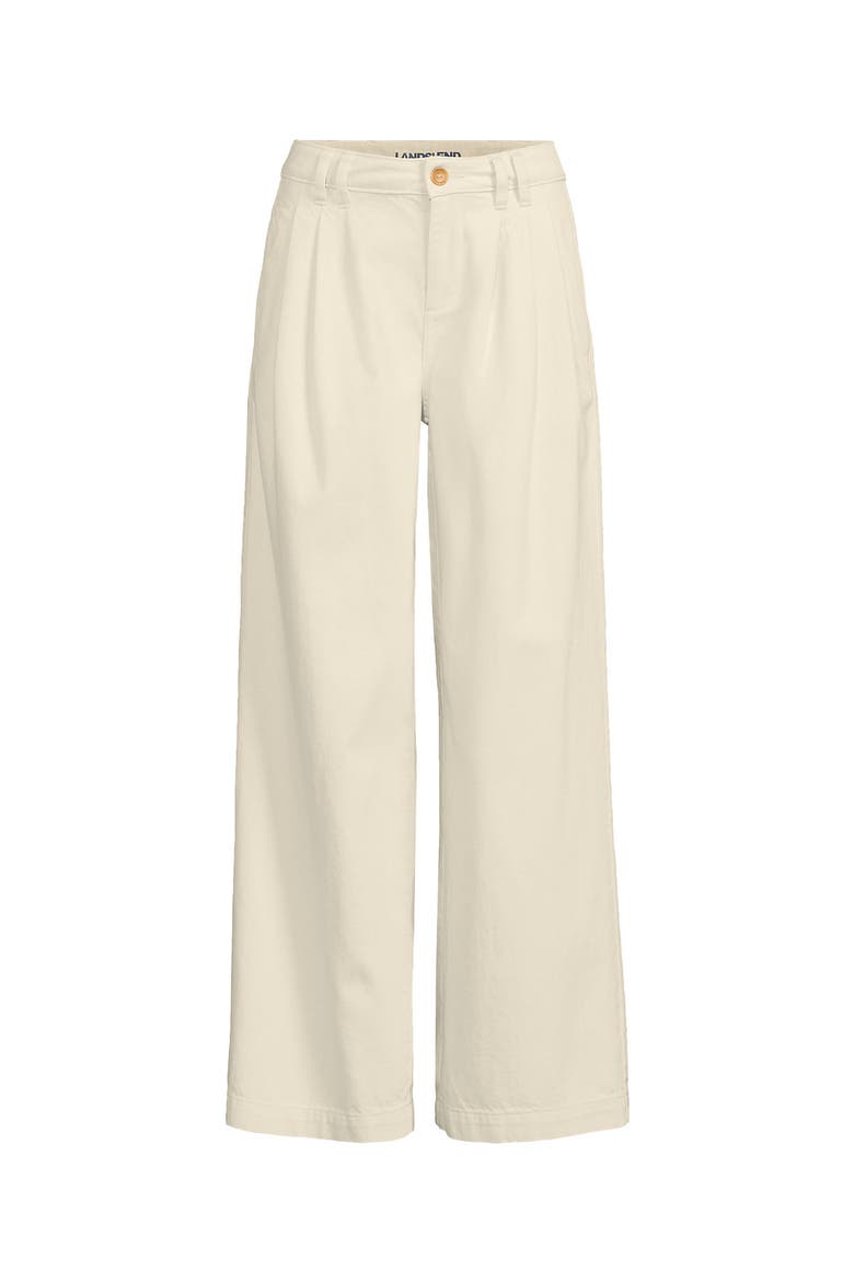 Lightweight Denim Mid Rise Pleated Slouchy Jeans, Alternate, color, Natural