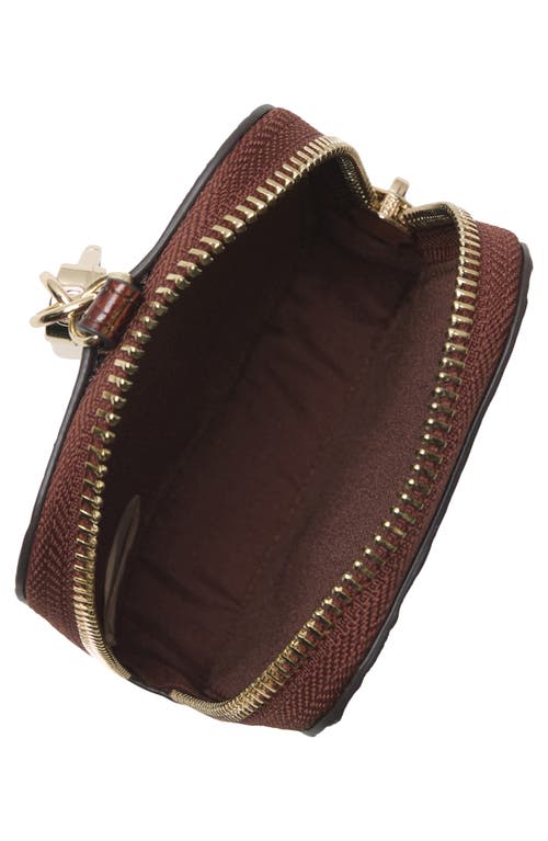 Brahmin Katelynn Croc Embossed Leather Coin Pouch In Brown