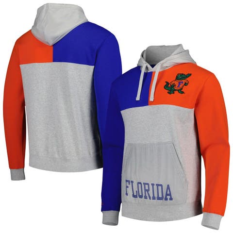 Men's Mitchell & Ness Heather Gray Florida Gators Tie-Breaker Pullover Hoodie