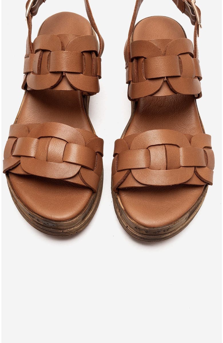 Forever & Always Shoes Elvoro Leather Sandal, Alternate, color, Cognac