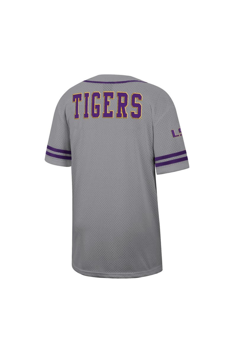 COLOSSEUM Men's Colosseum Gray LSU Tigers Free Spirited Baseball Jersey, Alternate, color, Gray