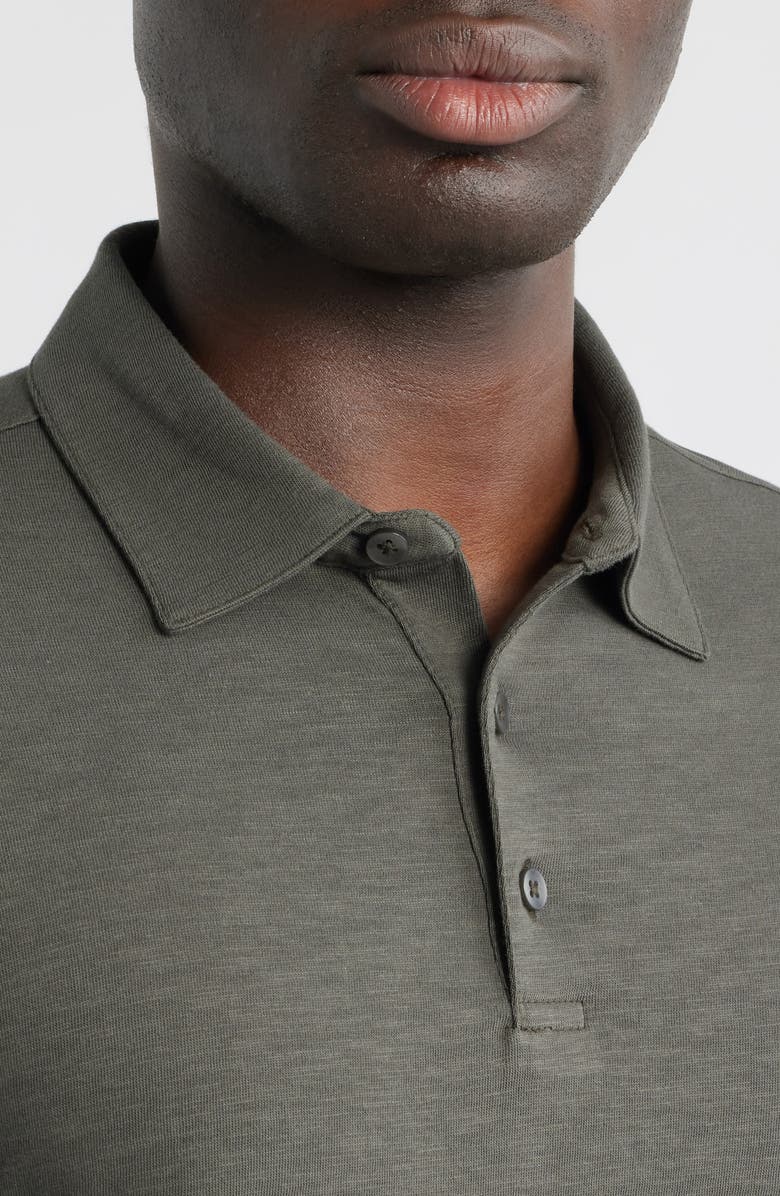 Robert Barakett Brightwood Slub Cotton Polo, Alternate, color, Beluga