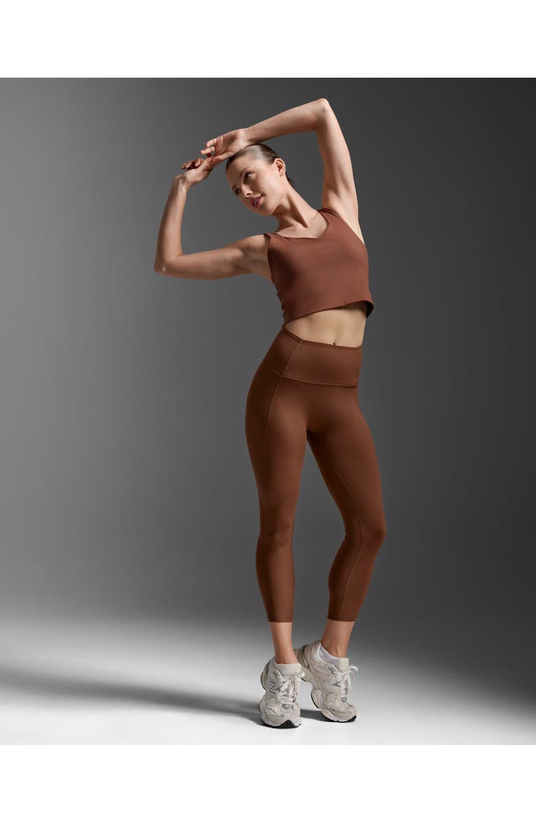 2XU Fluid Hi-Rise 7/8 Tights, Alternate, color, Sepia/Sepia