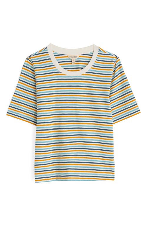 Seasalt Cornwall Copseland Stripe Organic Cotton T-shirt In Pellitras Tumeric
