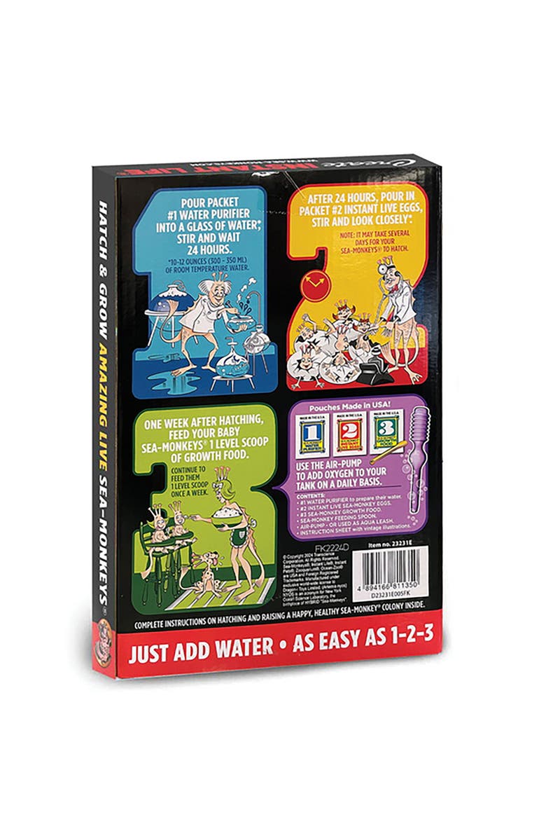 Sea Monkeys Retro Instant Life Kit Tiny Brine Shrimp, Alternate, color,