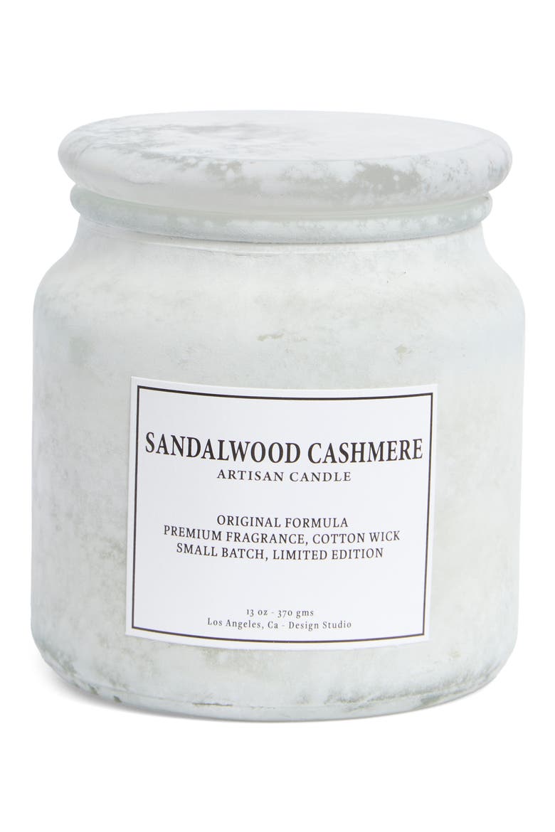 Sandblasted Apothecary Jar Candle, Main, color, SANDALWOOD CASHMERE
