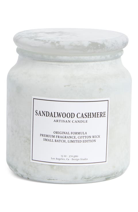Sandalwood Cashmere Sandblasted Apothecary Jar Candle
