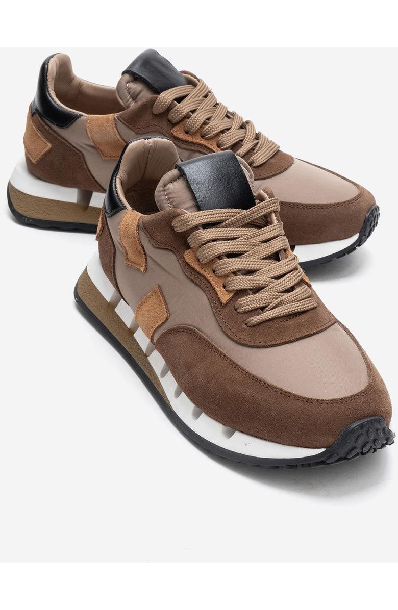 Forever & Always Shoes Vian Leather Platform Sneaker, Alternate, color, Beige