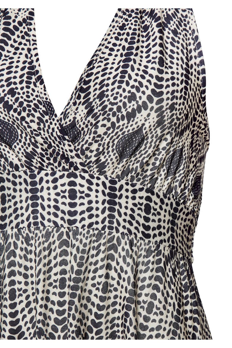 Printed Halter Maxi Dress, Alternate, color, Navy Sand