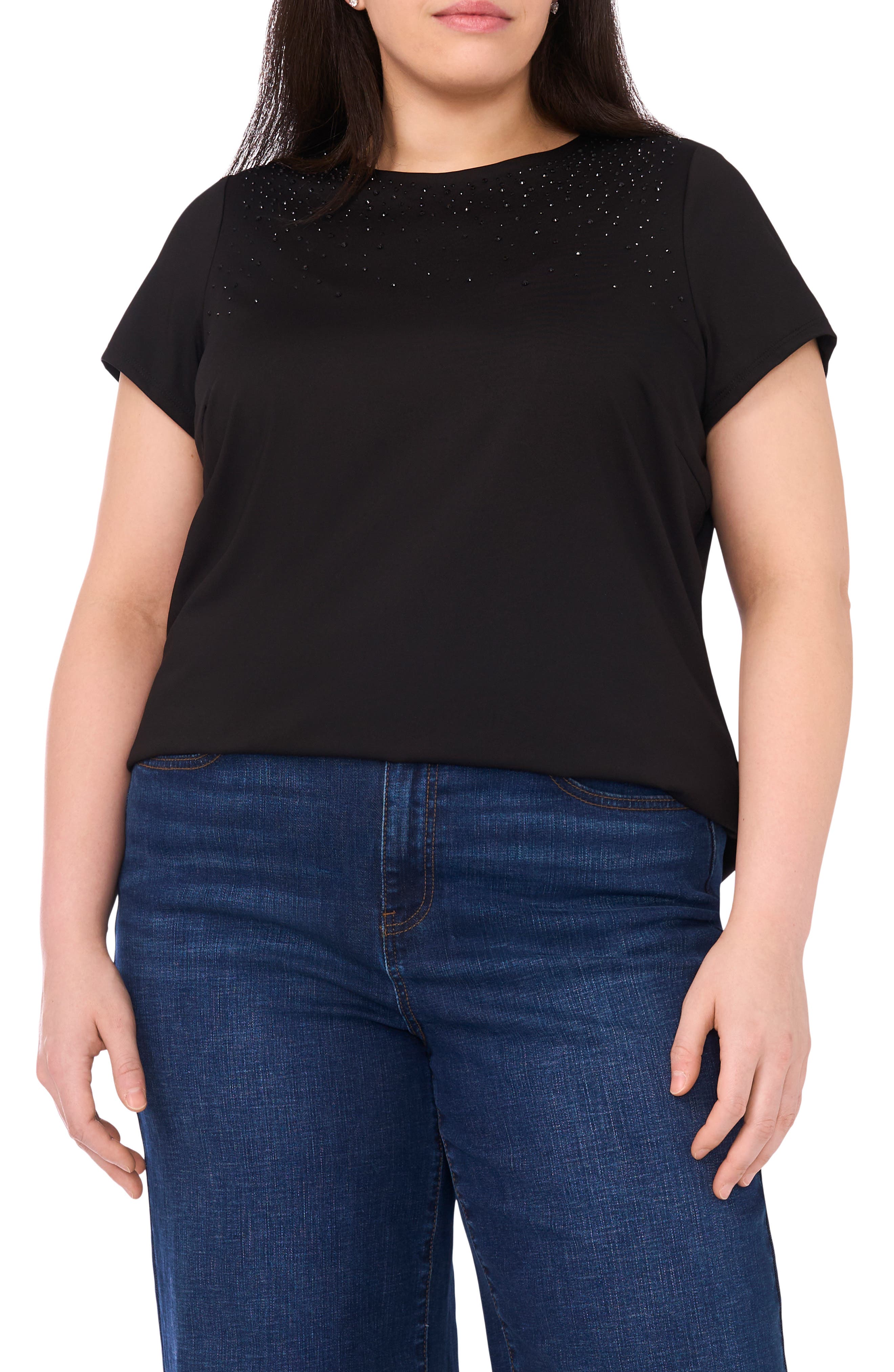 Halogen® Rhinestone Compression T-Shirt
