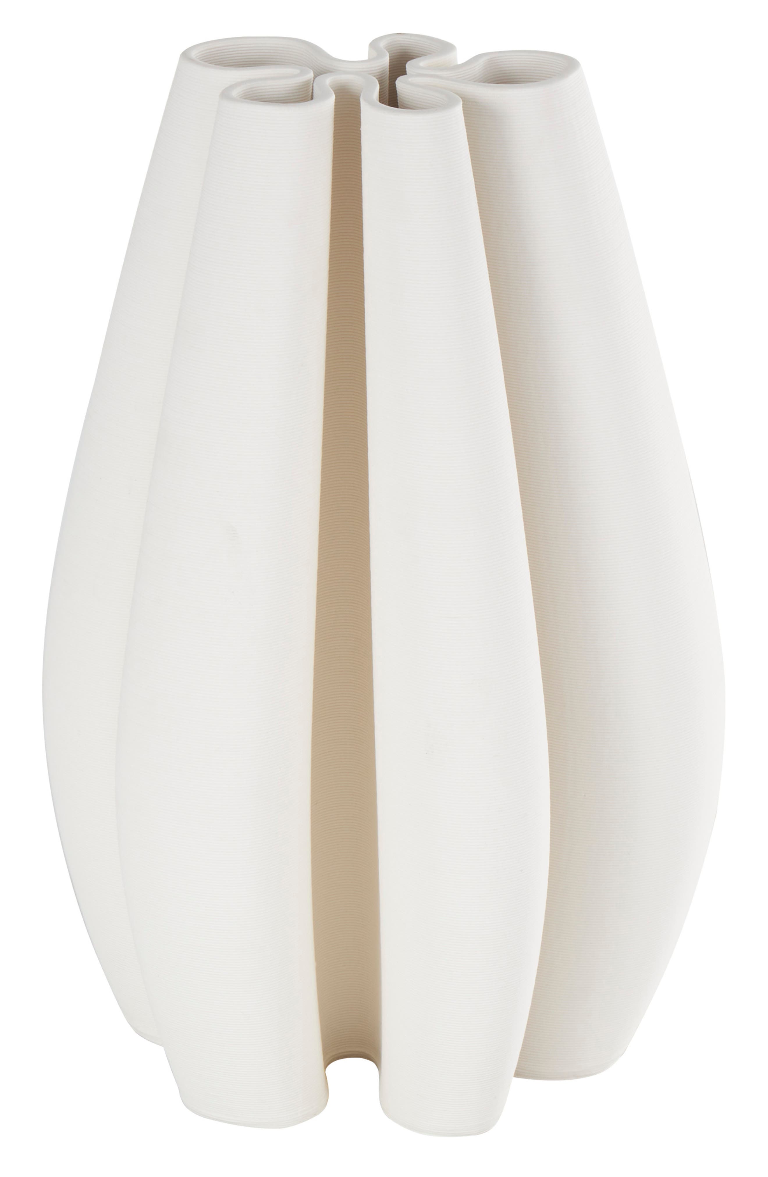 VIVIAN LUNE HOME White Ceramic Vase