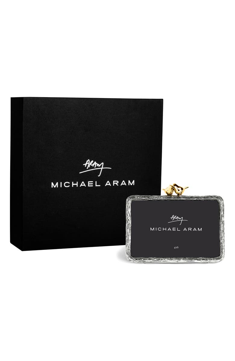 Michael Aram Lovebirds 4 x 6-Inch Picture Frame, Alternate, color, Silver/ Gold