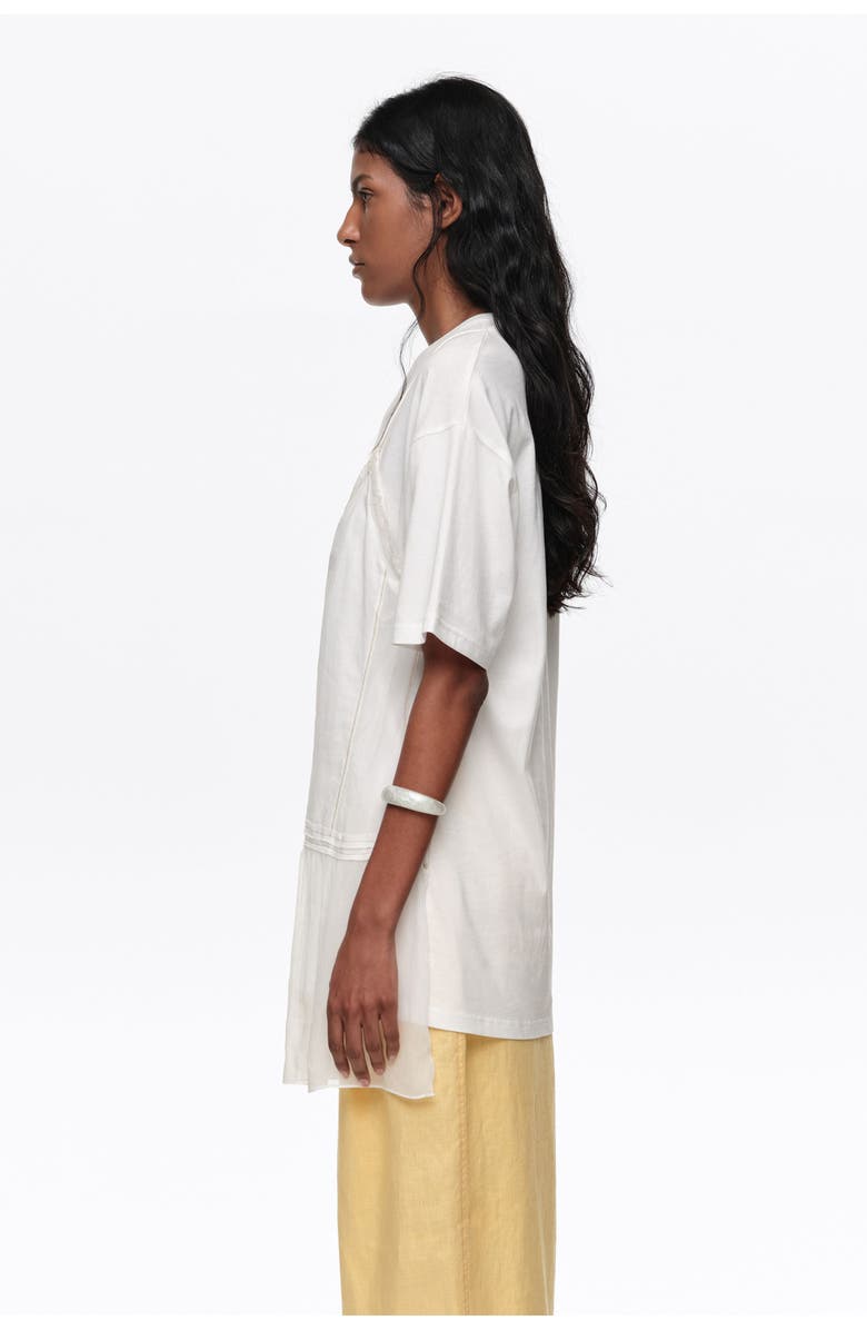Bimba y Lola Fluid Layered T-Shirt Top, Alternate, color, Ivory