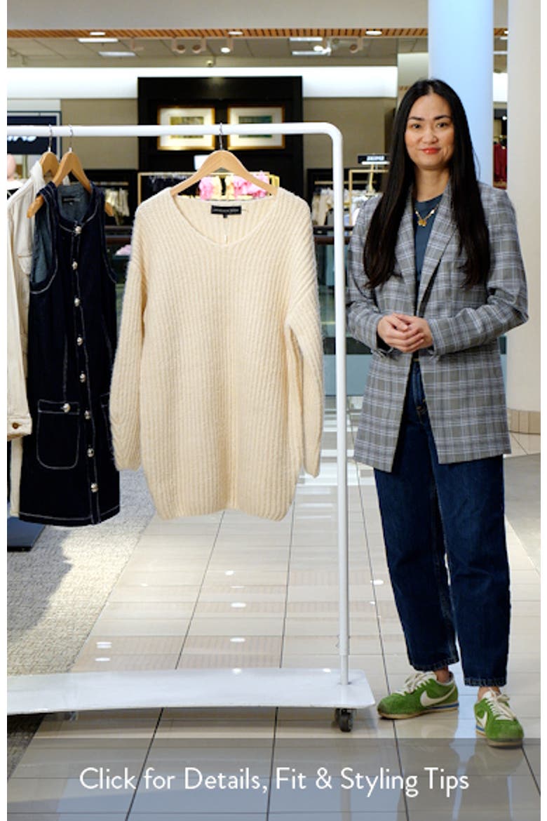 Oversize Long Sleeve Rib Sweater Minidress video