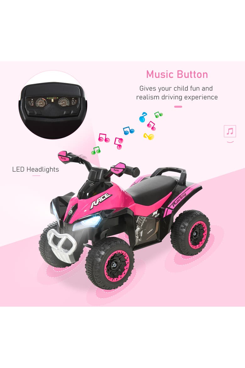 Kids Push ATV with Music and Light​, Alternate, color, Pink
