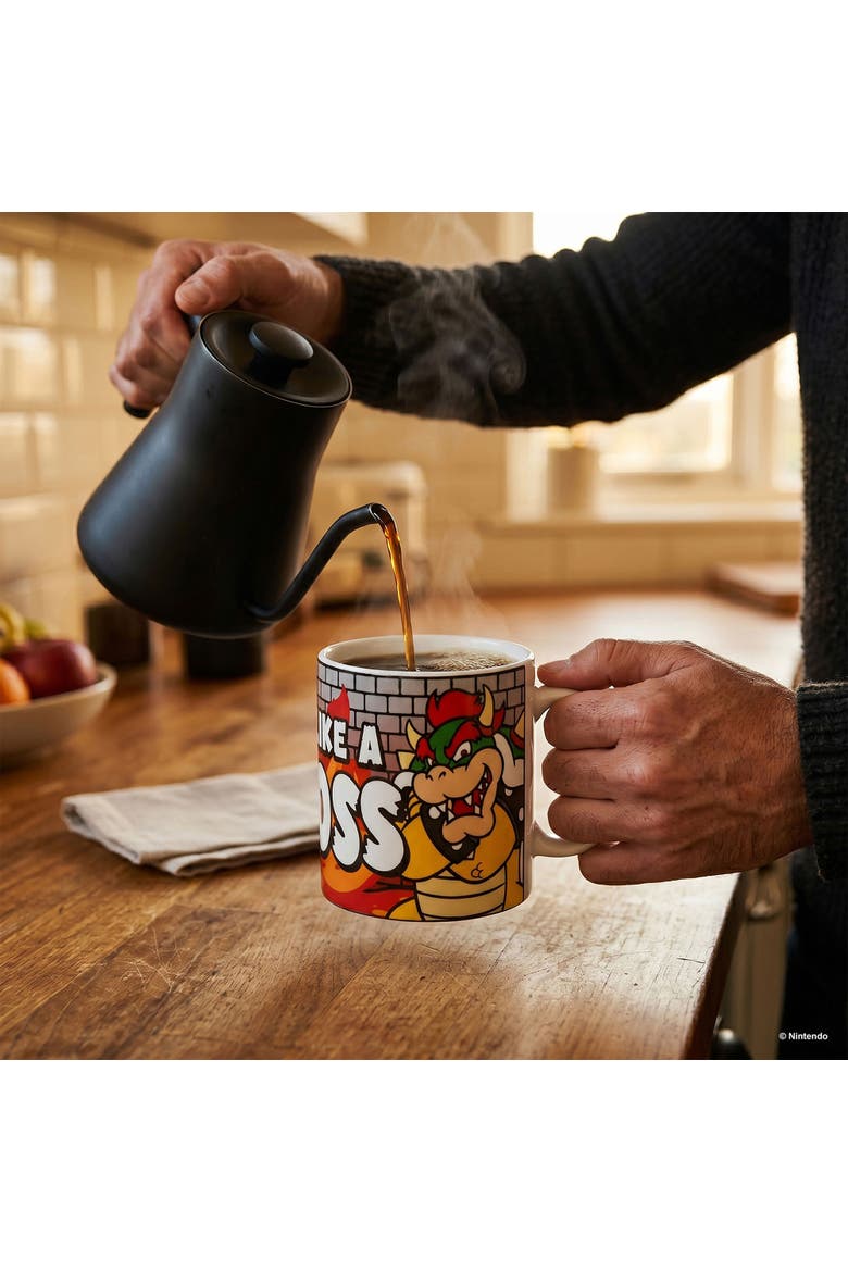 11 oz Super Mario Like a Boss Bowser Ceramic Mug, Alternate, color, White