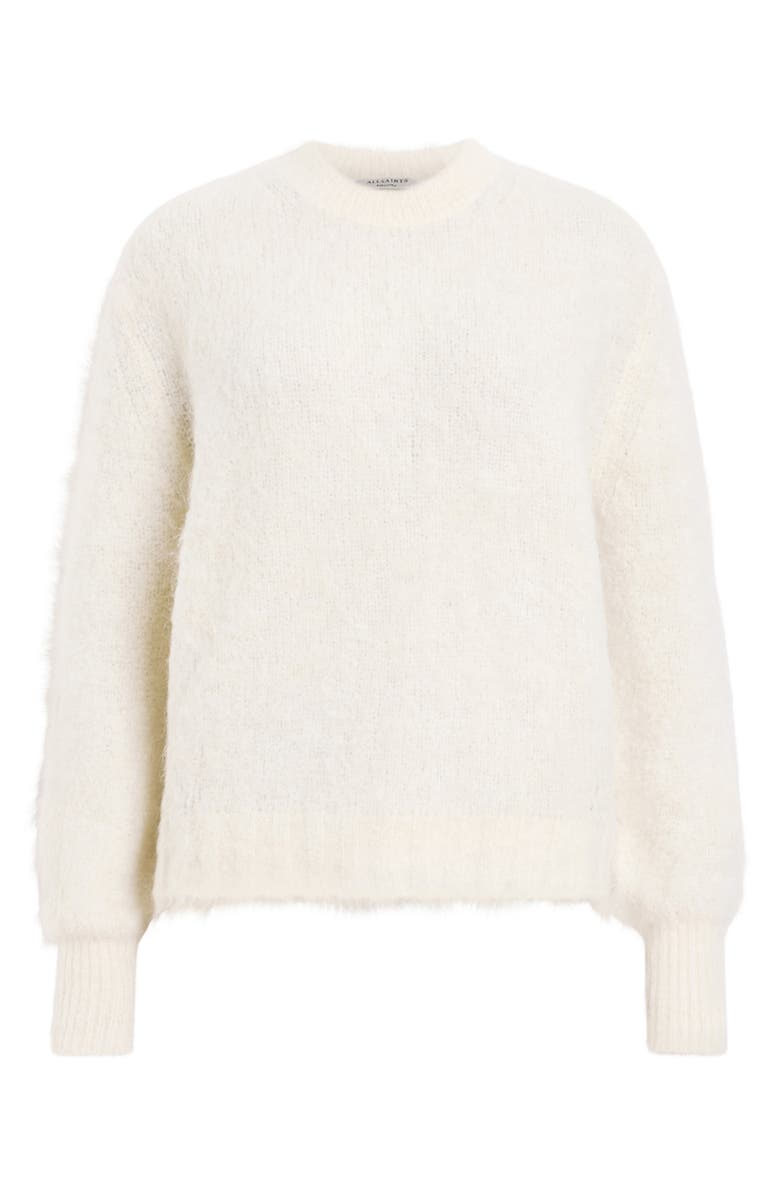 AllSaints Vortex Alpaca Blend Sweater, Alternate, color, Chalk White