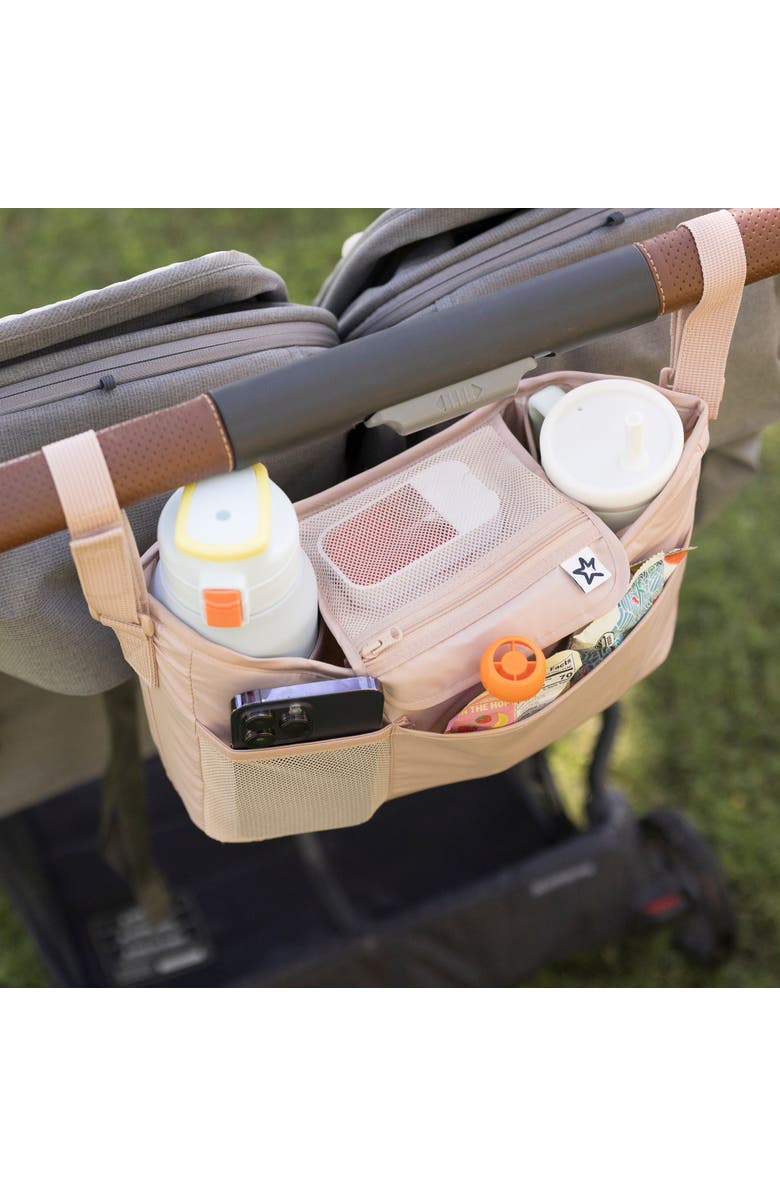 Tiny Twinkle Universal Baby Stroller Organizer Caddy, Alternate, color, Beige Checkers