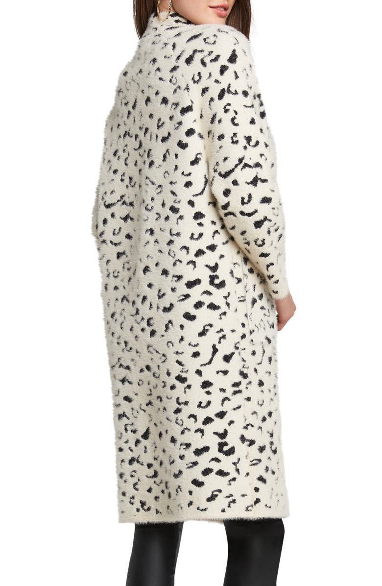 Bardot Leopard Print Faux Fur Coat, Alternate, color, 