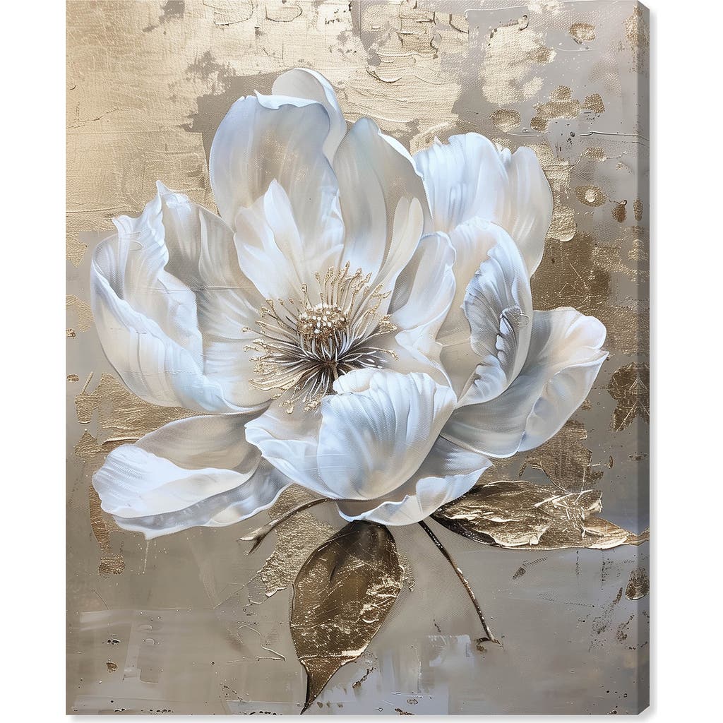 Wynwood Studio Athena's Flower Canvas Wall Art In White