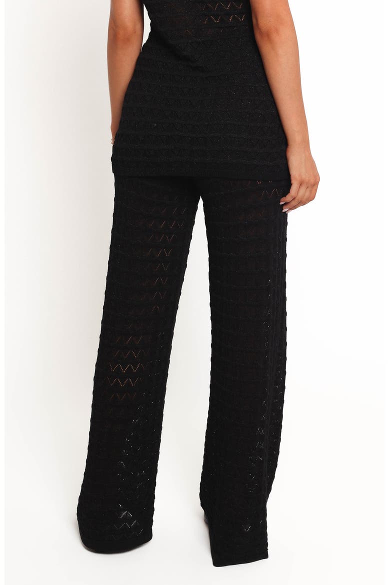 Fiore Pointelle Pants, Alternate, color, BLACK
