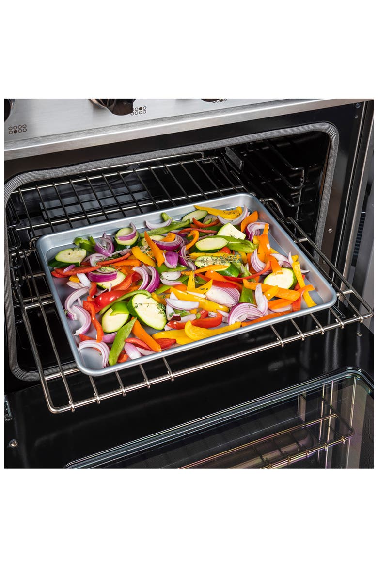 Large Aluminized Nonstick Baking Sheet, Alternate, color, STEEL