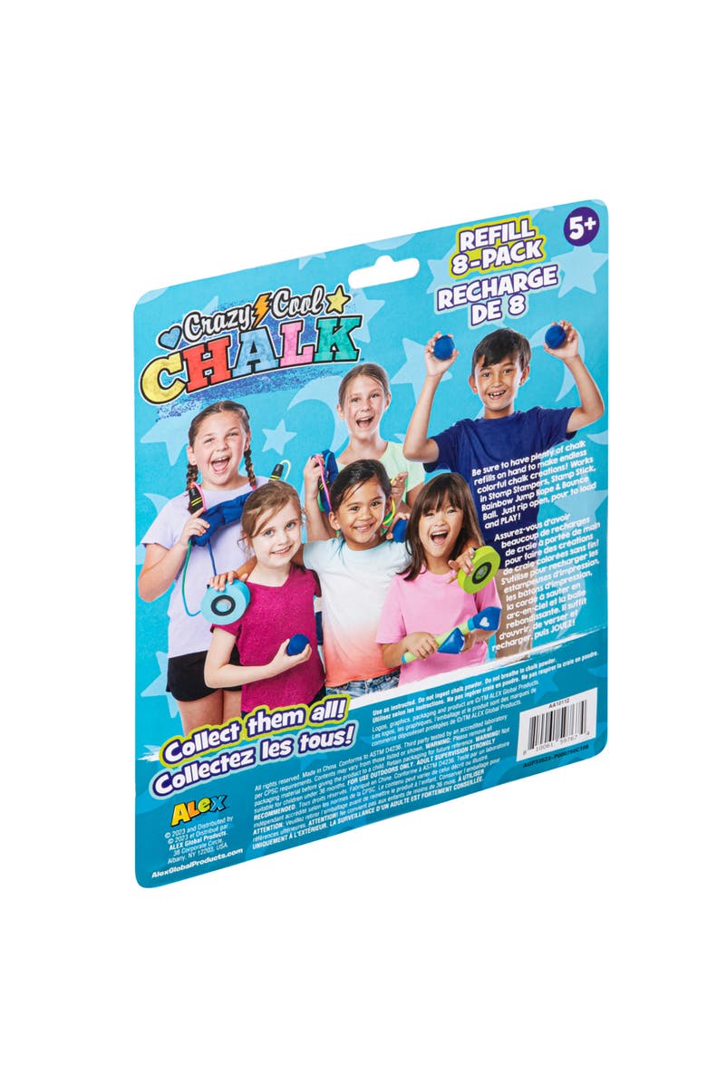 ALEX Cool Chalk Refill 8 Pack, Sidewalk and Driveway Art, Alternate, color, Multicolored